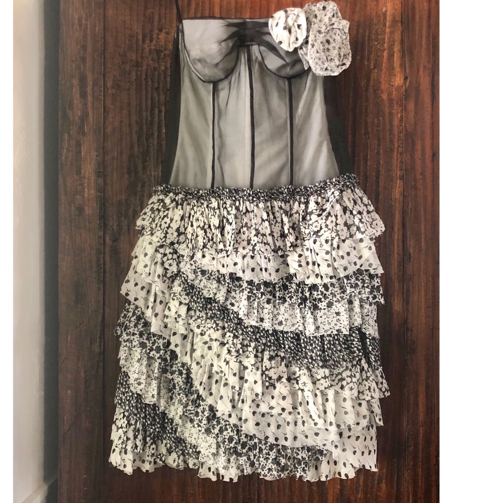 NWT D&G Strapless Silk Bustier Mini Dress Sz2